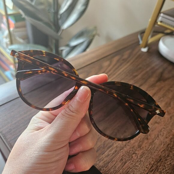 Kate Spade Hello Sunshine Round Cat Eye Tortoise Sunglasses - Picture 7 of 8